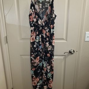 Black floral dress